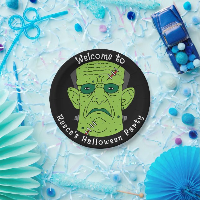 Frankensteins Monster Kids Halloween Party Paper Plates (Party)