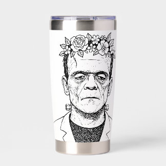 FRankenstien with a flower crown Insulated Tumbler