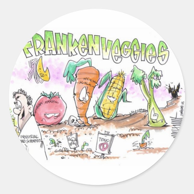 FrankenVeggies Millions Against Monsanto Stickers (Front)