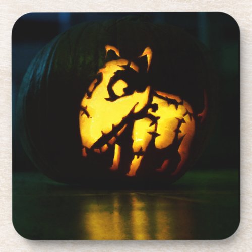 Frankenweenie pumpkin beverage coaster