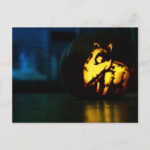 Frankenweenie pumpkin postcard