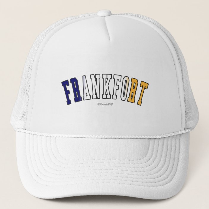 Frankfort in Kentucky State Flag Colors Trucker Hat