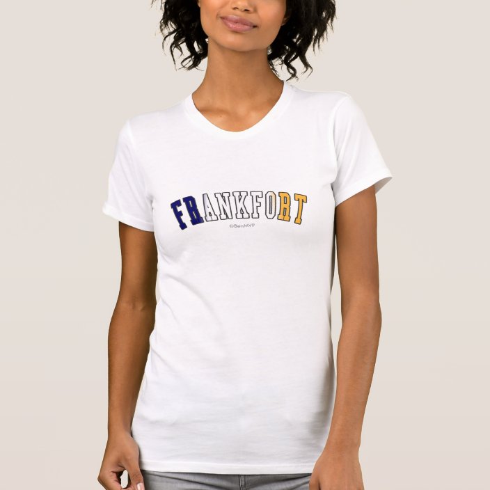 Frankfort in Kentucky State Flag Colors Tshirt