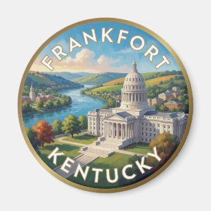 Frankfort Kentucky Bluegrass Travel Magnet