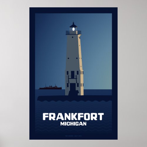 Frankfort Lighthouse Michigan Poster