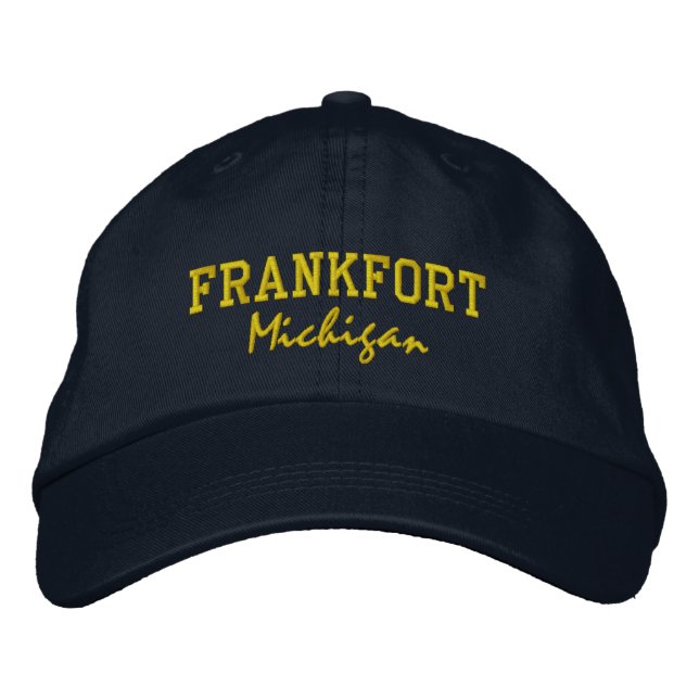 Frankfort Michigan Embroidered Baseball Hat (Front)