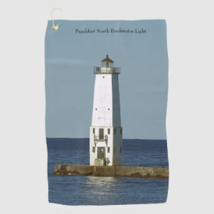 Frankfort North Breakwater Light golf towel