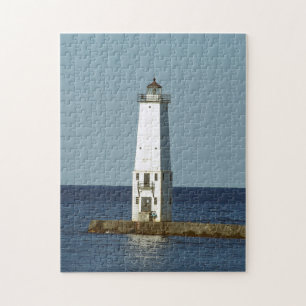 Frankfort North Breakwater Light Jigsaw Puzzle