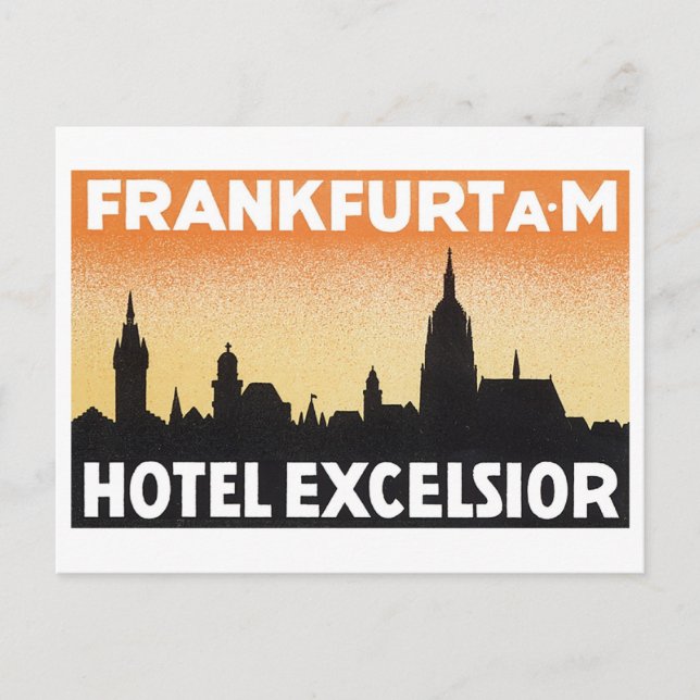 Frankfurt AM Hotel Excelsior Postcard (Front)