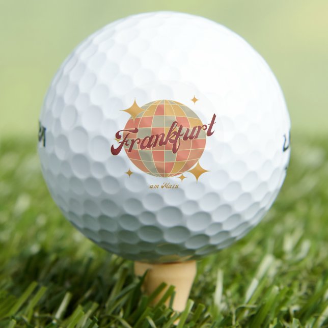 Frankfurt am Main FFM Germany Retro golfing club  Golf Balls (Creator Uploaded)