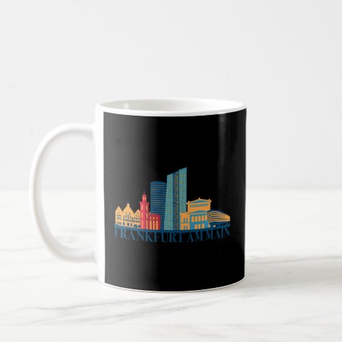 Frankfurt am Main Germany Skyline Silhouette Outli Coffee Mug