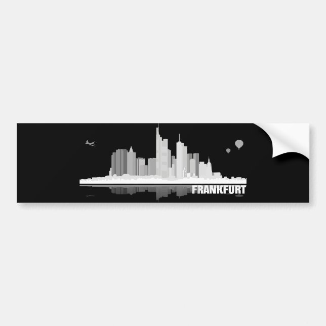 Frankfurt City Skyline Autosticker / Sticker (Front)