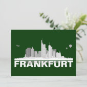 Frankfurt City Skyline Map / Folding Card (Standing Front)