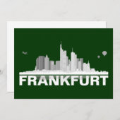 Frankfurt City Skyline Map / Folding Card (Front/Back)