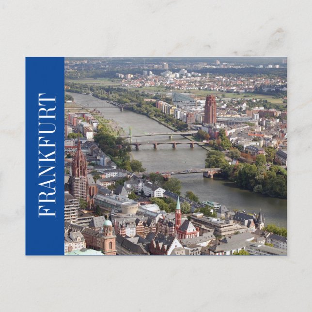 frankfurt city view postcard (Front)