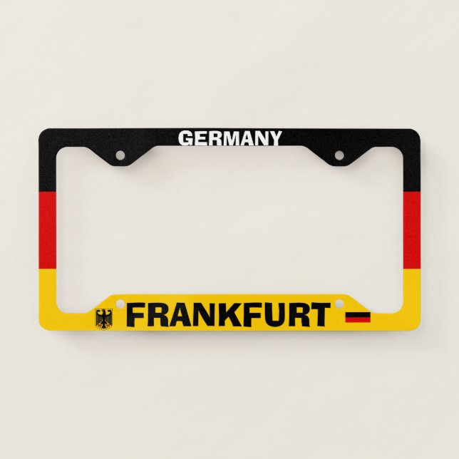 Frankfurt Customizable License Plate Frame (Front)
