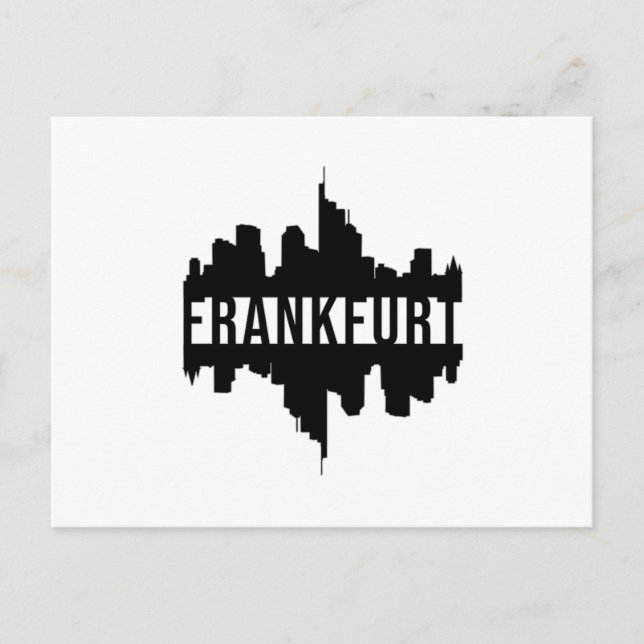 Frankfurt Germany City Cityscape Cool Funny Gift Postcard (Front)