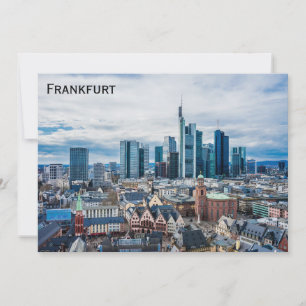 Frankfurt Germany City Skyline Photo Flat Card