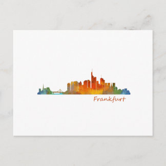 Frankfurt Germany City Watercolor Skyline Hq v1 Postcard