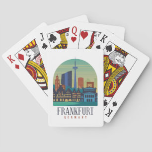 Frankfurt Germany Skyline Architecture Poker Cards
