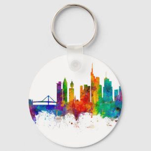 Frankfurt Germany Skyline Keychain