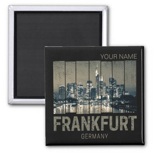 Frankfurt Germany Skyline Retro Vintage Souvenir Magnet