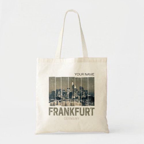 Frankfurt Germany Skyline Retro Vintage Souvenir Tote Bag