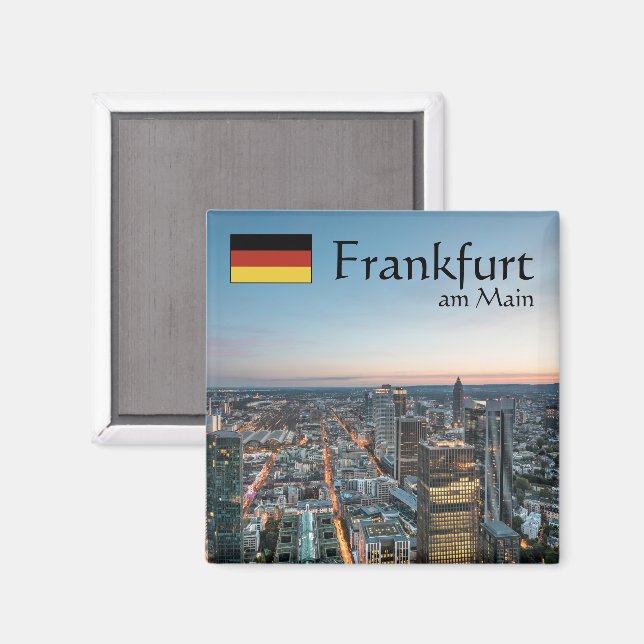 Frankfurt Germany Souvenir Magnet (Front/Back)