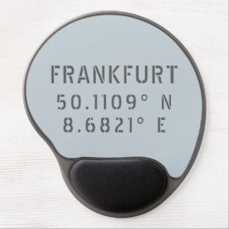 Frankfurt Latitude Longitude Gel Mouse Pad