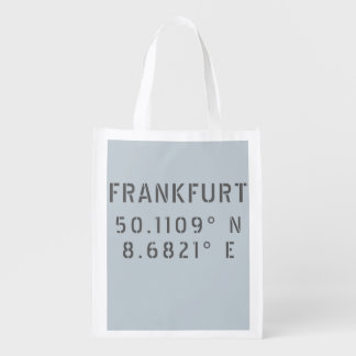 Frankfurt Latitude Longitude Grocery Bag