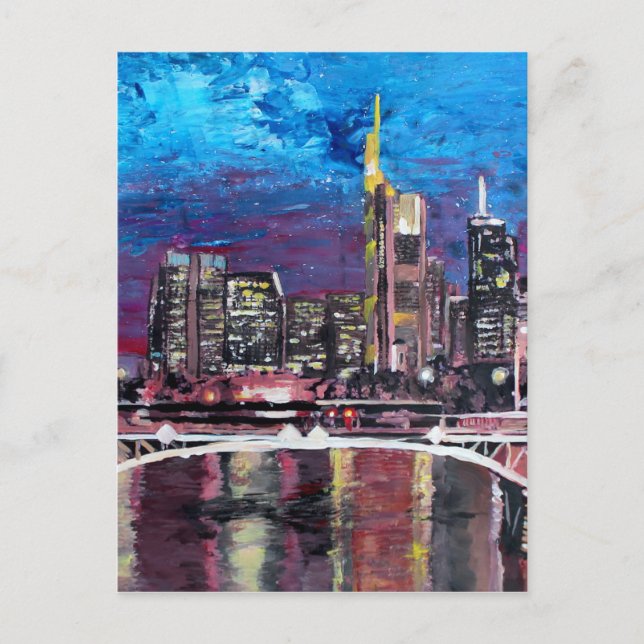 Frankfurt Main Germany - Mainhattan Skyline Postcard (Front)