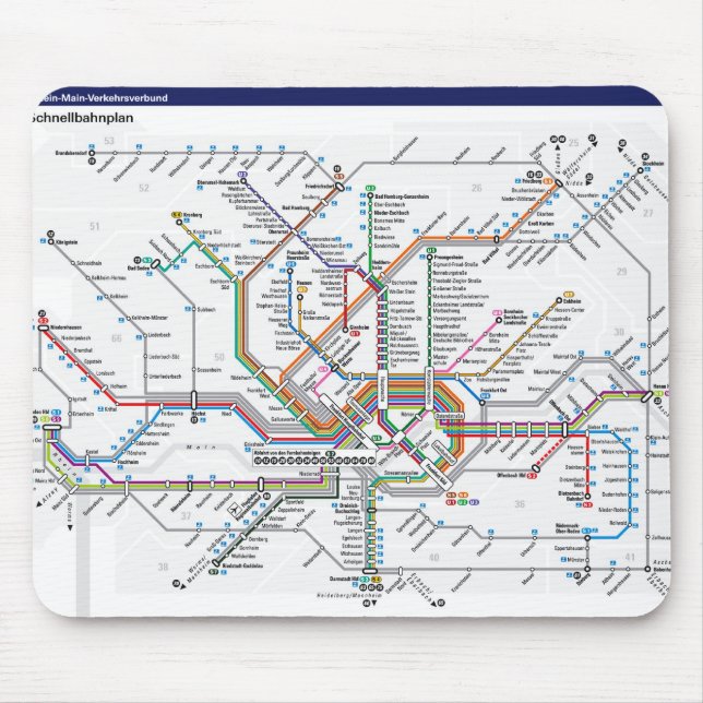 Frankfurt metro Mousepad (Front)