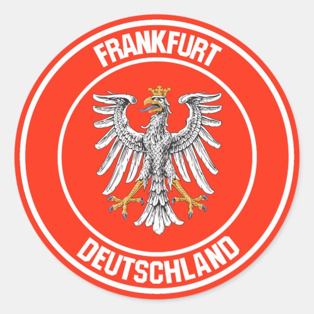 Frankfurt Round Emblem Classic Round Sticker (Front)
