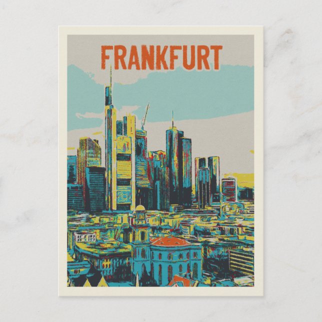 Frankfurt Skyline, Germany’s Financial Hub Postcard (Front)