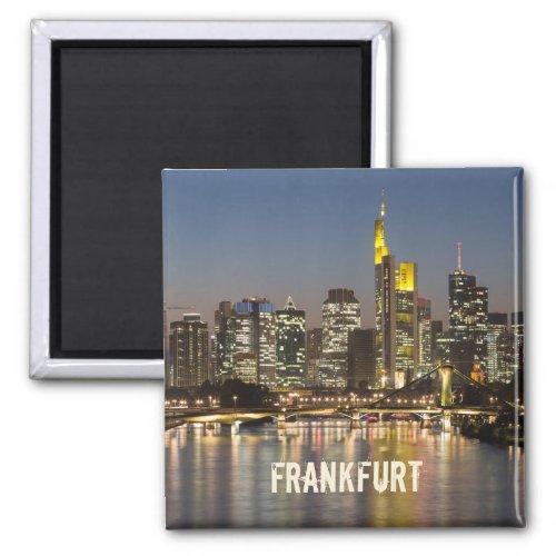 Frankfurt Skyline Germany Vintage Souvenir gift Magnet