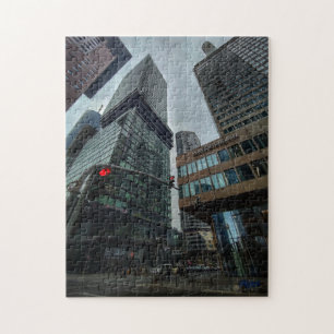 "Frankfurt vertical" - Entre gigantes de sinuses Jigsaw Puzzle