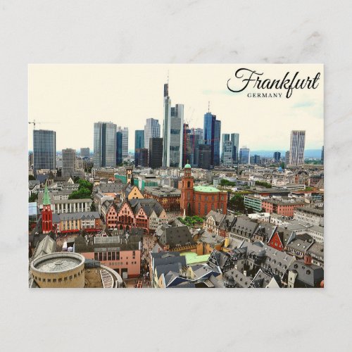 Frankfurt view postcard