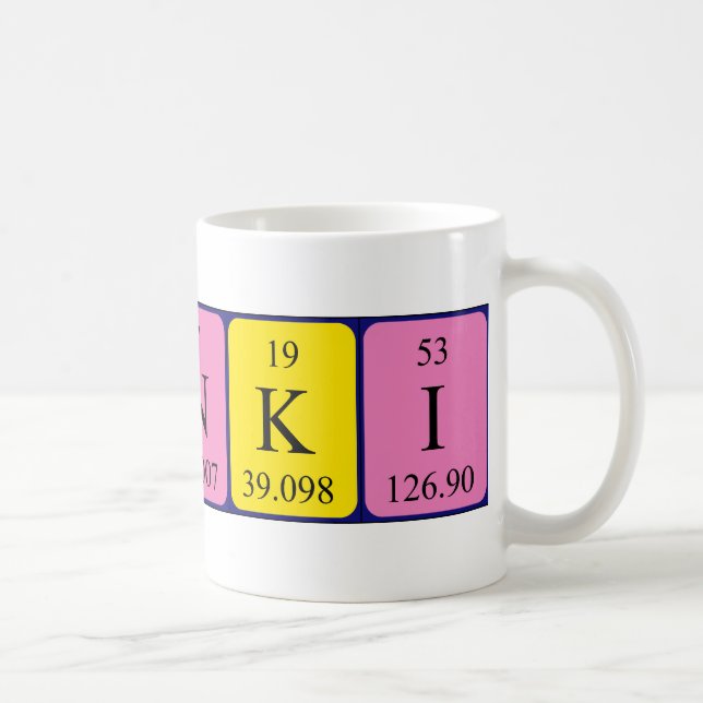 Franki periodic table name mug (Right)