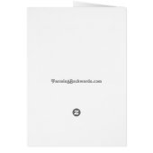 Frankie robot, orange on white cards (Back)