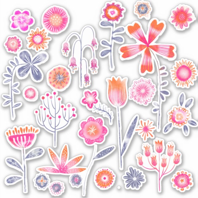 Frankie’s Garden Flowers Sticker (Front)