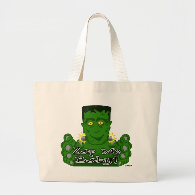 Frankie Zap Me Baby! Large Tote Bag (Front)