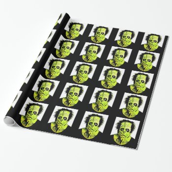 Frankie's Bad Hair Day Wrapping Paper by SpookyThings at Zazzle
