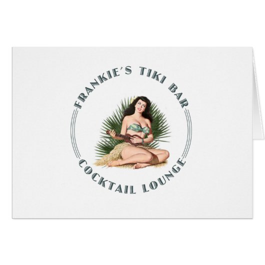 Frankie's Tiki Bar Hula Girl Cards (Front Horizontal)