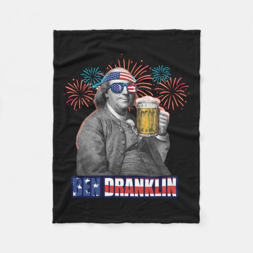 Franklin Celebrating Independence Day Ben Drankli Fleece Blanket