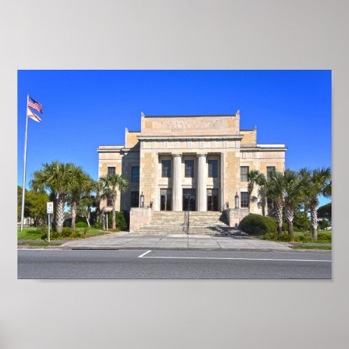 Franklin County Courthouse Apalachicola Florida Poster
