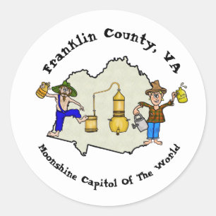 Franklin County, VA Moonshine Stickers