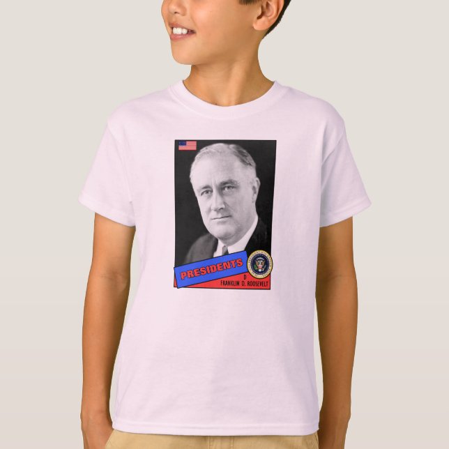 Franklin D. Roosevelt Baseball Card T-Shirt (Front)