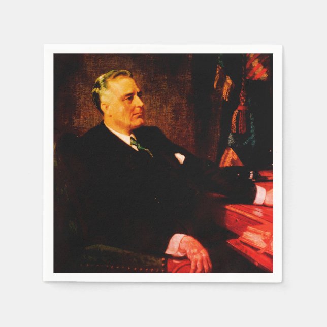 Franklin D. Roosevelt, FRD Democrat President  Napkins (Front)