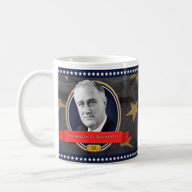 Franklin D. Roosevelt Historical Mug (Left)