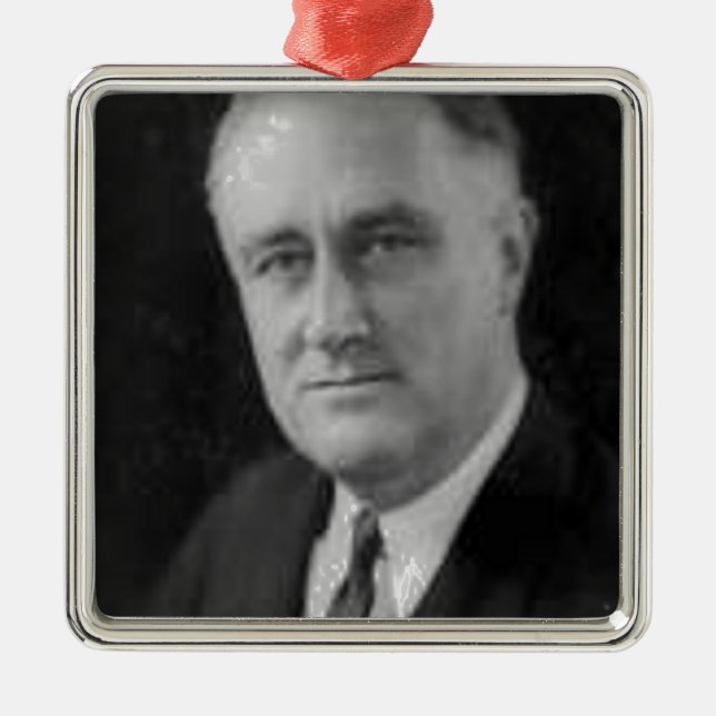 Franklin D Roosevelt Metal Ornament (Front)